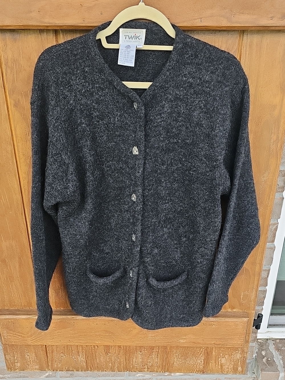 Vintage Twik Gray Wool Cardigan